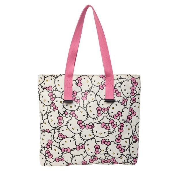 hello kitty canvas tote with cute pattern design - variant