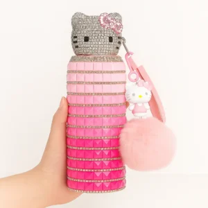 Pink Hello Kitty diamond thermos cup