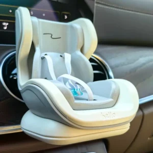 Grey edition Labubu mini car seat on car vent
