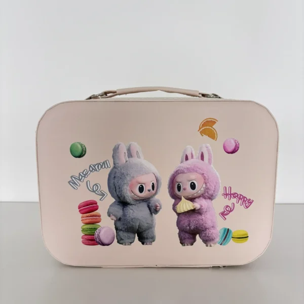 Labubu makeup bag with 11 accessories and organized compartments