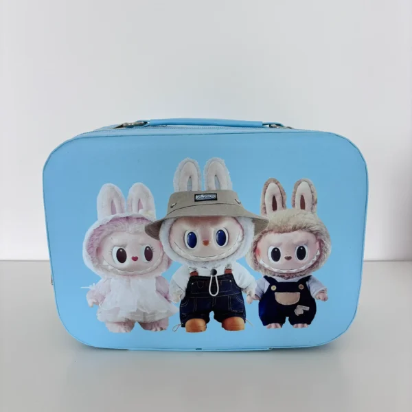 Labubu makeup bag with 11 accessories and organized compartments
