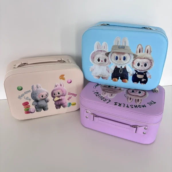 Labubu makeup bag with 11 accessories and organized compartments